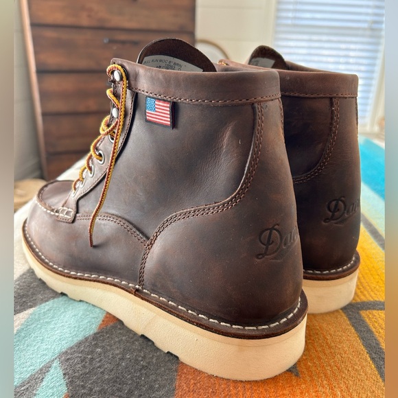 Danner mens 10 D bull run brown 6โ moc soft toe boots, USA made! ๐บ๐ธ - Picture 4 of 7